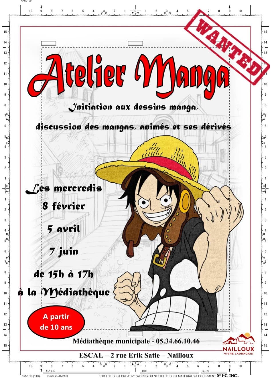 Affiche atelier manga