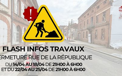Infos travaux : Rue de la République – Travaux de nuit et restriction de circulation