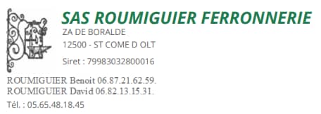 SAS ROUMIGUIER FERRONNERIE