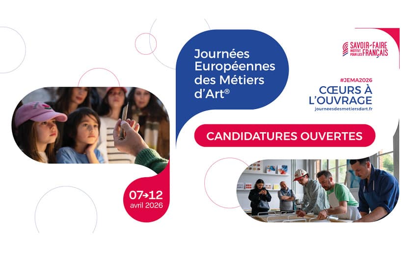 Journées Européennes des métiers d’art, les candidatures sont ouvertes !